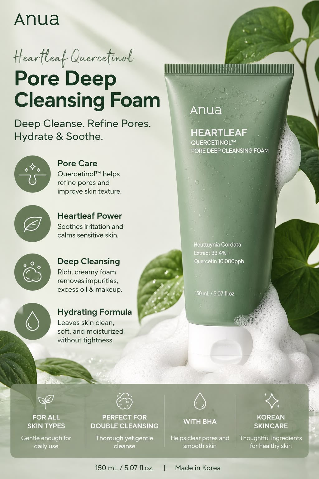 Anua 2 piece facial cleanser