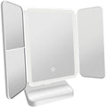 Rotatable Tri-Fold LED Makeup Mirror