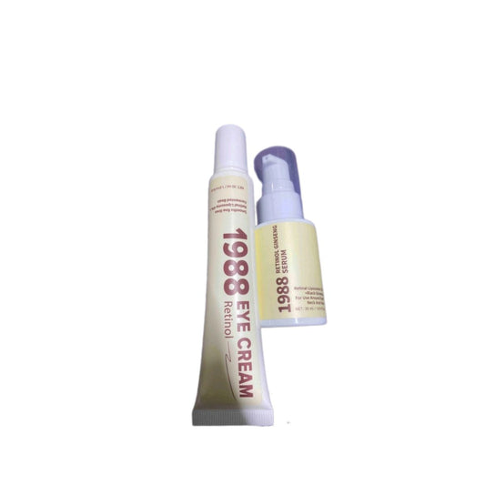 2pcs Retinol Serum & Ginseng Facial Essence Set, Fades Dark Circles, Reduces Fine Lines, Clears Blackheads, Brightens Complexion, Moisturizes, Korean Skincare Essence