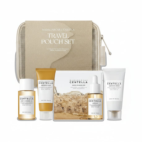 SKIN1004 Centella Cleanser, Face Serum, Toner, Soothing SkinCare Travel Set